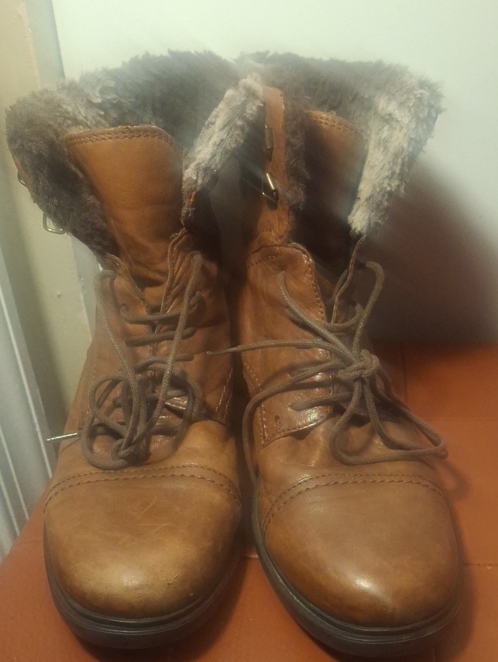 Clarks Dark Brown Fur-Lined Ankle Boots